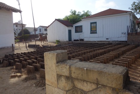 The brickyard where all the adobe bricks are made to rebuild the Presidio.