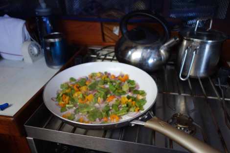 Back at the boat the next morning, we had a nopales (prickly pear) scramble for breakfast.