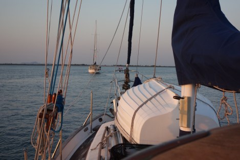 Following Ahmeek and the pilot launch across the bar entrance.